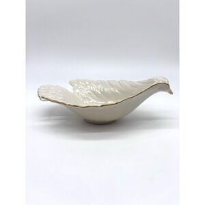 Vintage LENOX China‎ Dove Dish Ivory Bowl Creme 24k Gold Trim New